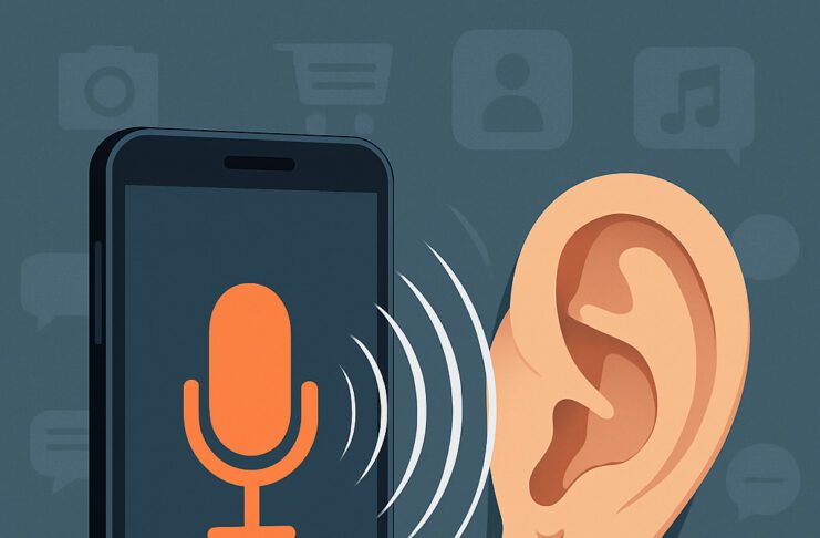 app che ascoltano microfono attivo su smartphone, tracciamento delle app in background