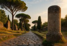 Le autostrade italiane seguono le antiche strade romane Antica strada romana della Via Appia perfettamente conservata, oggi alla base di molte autostrade italiane moderne.